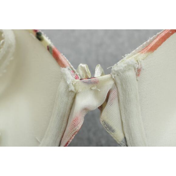 Ambrielle Bra 34C Push Up Padded Underwire Strap Floral Satin Lace - Picture 9 of 10